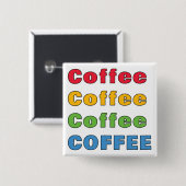 Badge Carré 5 Cm Café café café café (Devant & derrière)