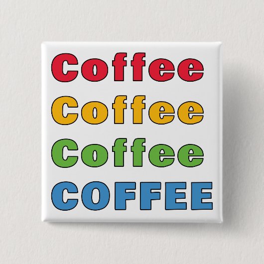 Badge Carré 5 Cm Café café café café (Devant)
