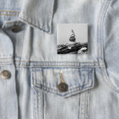 Badge Carré 5 Cm Cairn (En situation)