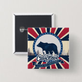 Badge Carré 5 Cm Californie (Devant & derrière)