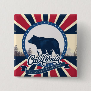 Badge Carré 5 Cm Californie