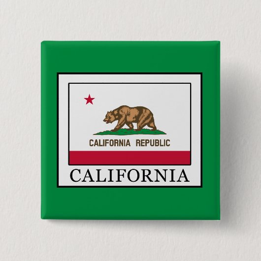 Badge Carré 5 Cm Californie (Devant)