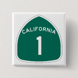 Badge Carré 5 Cm Californie 1