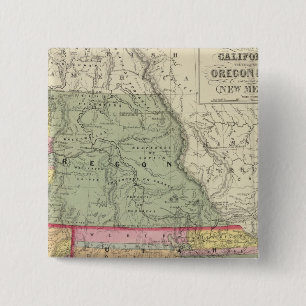 Badge Carré 5 Cm Californie, Oregon, Utah, Nouveau-Mexique 2