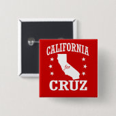 BADGE CARRÉ 5 CM CALIFORNIE POUR TED CRUZ (Devant & derrière)