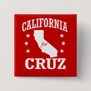 BADGE CARRÉ 5 CM CALIFORNIE POUR TED CRUZ