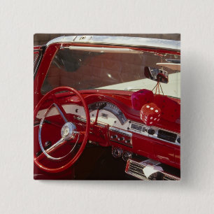 Badge Carré 5 Cm Californie : Vallée de Santa Ynez, Solvang, 1957