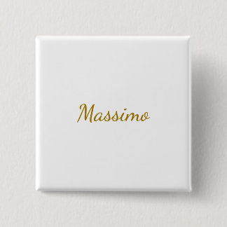 Badge Carré 5 Cm Calligraphie de couleur or élégante simple et sobr