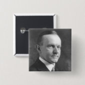 Badge Carré 5 Cm Calvin Coolidge (Devant & derrière)