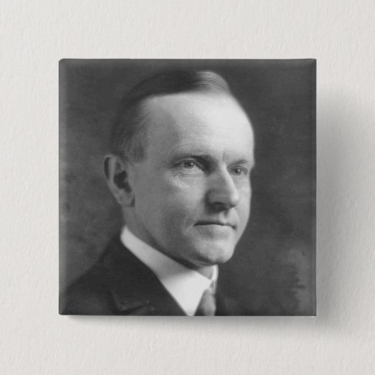 Badge Carré 5 Cm Calvin Coolidge (Devant)