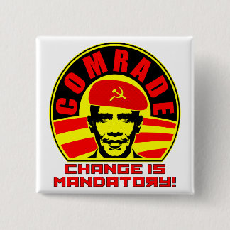 Badge Carré 5 Cm Camarade Obama Button