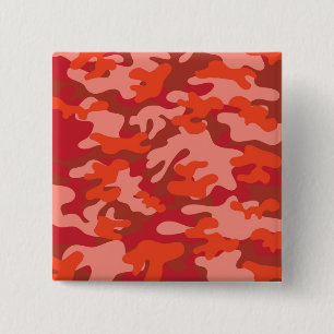 Badge Carré 5 Cm Camouflage rouge