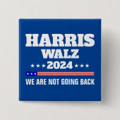 Badge Carré 5 Cm Campagne Harris Walz 2024 (Devant)