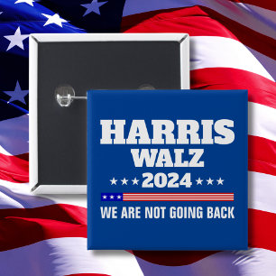 Badge Carré 5 Cm Campagne Harris Walz 2024