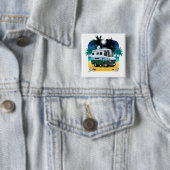 Badge Carré 5 Cm Camper de dessin (En situation)