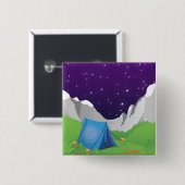 Badge Carré 5 Cm Camping (Devant & derrière)