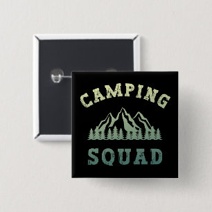 Badge Carré 5 Cm Camping Camping Camping Montagnes Extérieur
