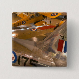 Badge Carré 5 Cm Canada, Alberta, Calgary : Musée de l'Aéro Spatial