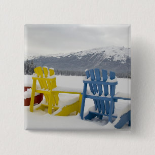 Badge Carré 5 Cm Canada, Alberta, Jasper, Parc national de Jasper.