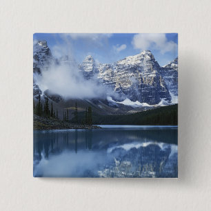 Badge Carré 5 Cm Canada, Alberta, Parc national de Banff, Lac