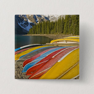Badge Carré 5 Cm Canada, Alberta, Parc national de Banff, Moraine