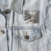 Badge Carré 5 Cm Canada, Alberta. Train de neige VIA Rail entre (En situation)