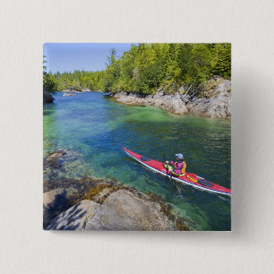 Badge Carré 5 Cm Canada, Colombie-Britannique, Île de Vancouver. M