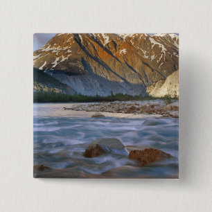 Badge Carré 5 Cm Canada, Colombie-Britannique, vallée de la rivière