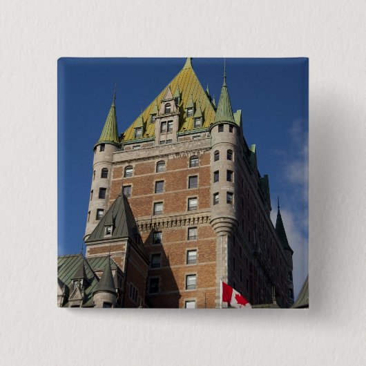 Badge Carré 5 Cm Canada, Québec, Québec. Château Fairmont (Devant)