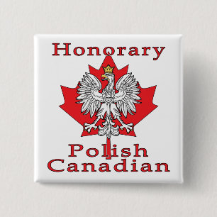 Badge Carré 5 Cm Canadien polonais honoraire