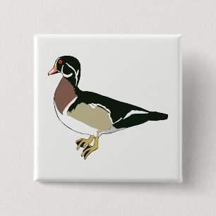 Badge Carré 5 Cm Canard
