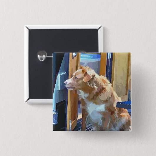 BADGE CARRÉ 5 CM CANAUX (Devant & derrière)