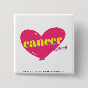 Badge Carré 5 Cm Cancer