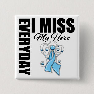 Badge Carré 5 Cm Cancer de la prostate quotidien de Mlle My Hero