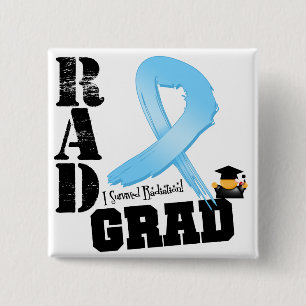 Badge Carré 5 Cm Cancer de la prostate Radiothérapie RAD Grad