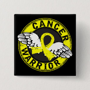 Badge Carré 5 Cm Cancer de la vessie du guerrier 14c