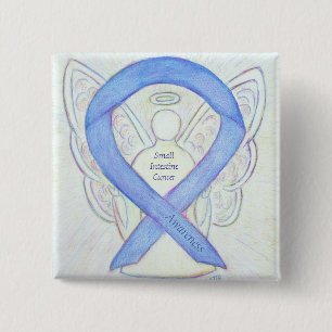 Badge Carré 5 Cm Cancer de l'intestin grêle Sensibilisation de l'an
