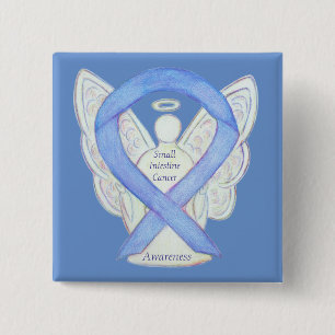 Badge Carré 5 Cm Cancer de l'intestin grêle Sensibilisation de l'an