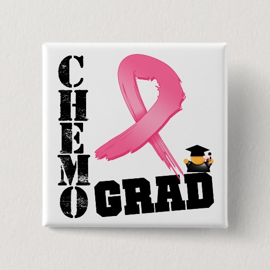 Badge Carré 5 Cm Cancer du sein Chimo Grad (Devant)