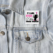 Badge Carré 5 Cm Cancer du sein du survivant 22 (En situation)