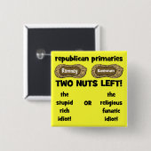 Badge Carré 5 Cm candidats républicains (Devant & derrière)