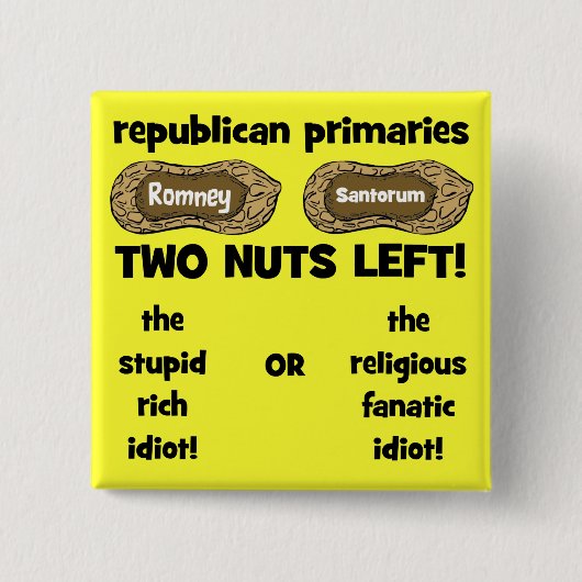 Badge Carré 5 Cm candidats républicains (Devant)