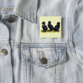 Badge Carré 5 Cm Canetons Black Cayuga (En situation)