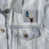 Badge Carré 5 Cm Canne d'instrument de montre (émail de cloisonne) (En situation)