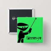 Badge Carré 5 Cm Canon-yo (Devant & derrière)