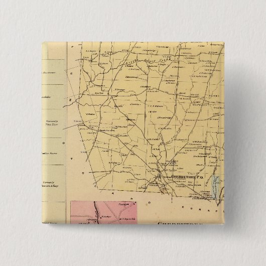 Badge Carré 5 Cm Canton de Cherrytree (Devant)