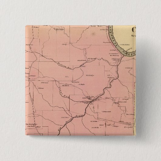 Badge Carré 5 Cm Canton de Clinton (Devant)