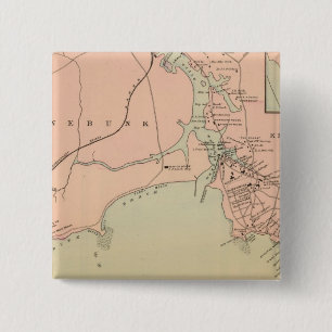 Badge Carré 5 Cm Cape Arundel, Kennebunkport, Maine