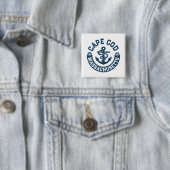 Badge Carré 5 Cm Cape Cod le Massachusetts (En situation)