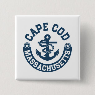 Badge Carré 5 Cm Cape Cod le Massachusetts